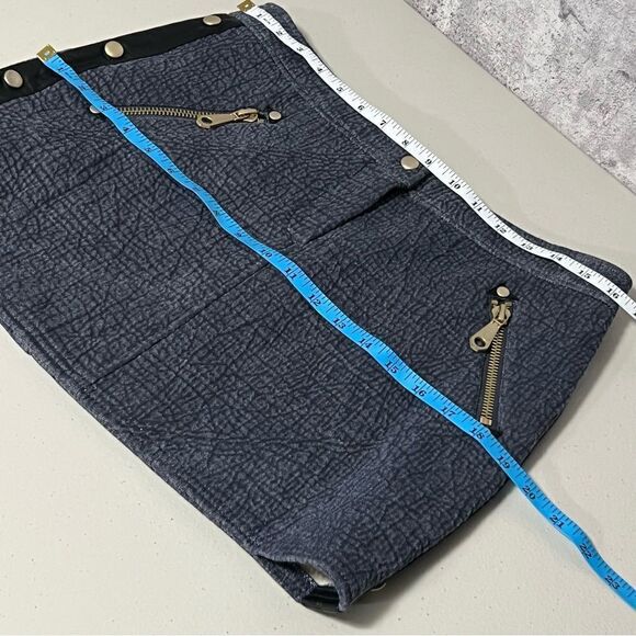 REBECCA Minkoff Crinkled Worn Skirt with Lamb Leather - Picture 13 of 13